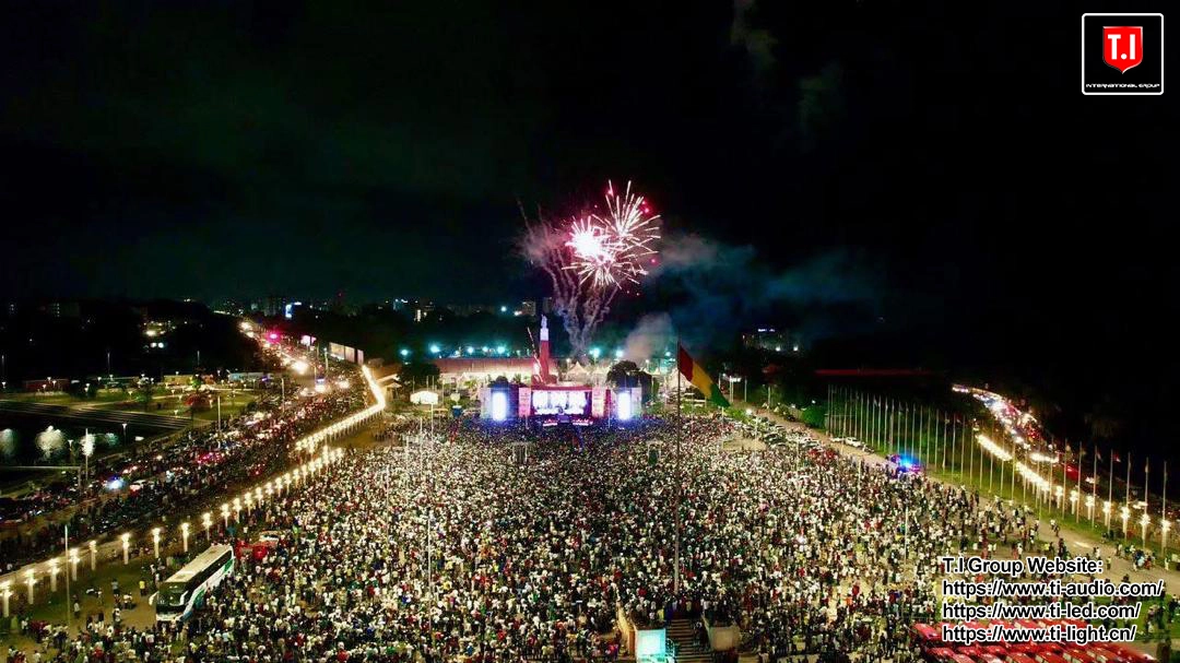 Zhenshimei large-format projection screen installation in Guinea
