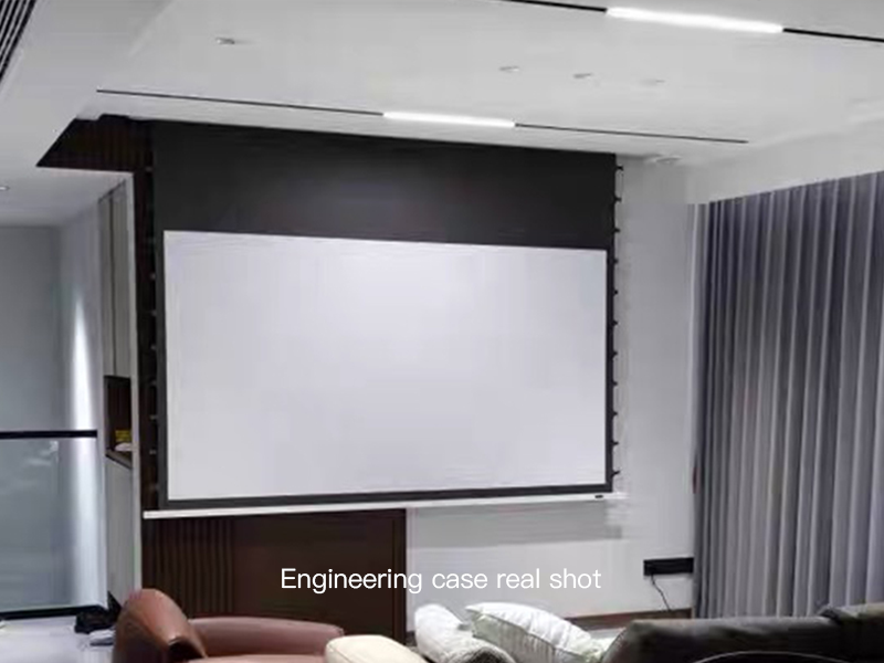 Projection Tab-Tension Screen : From Material Selection to Maintenance