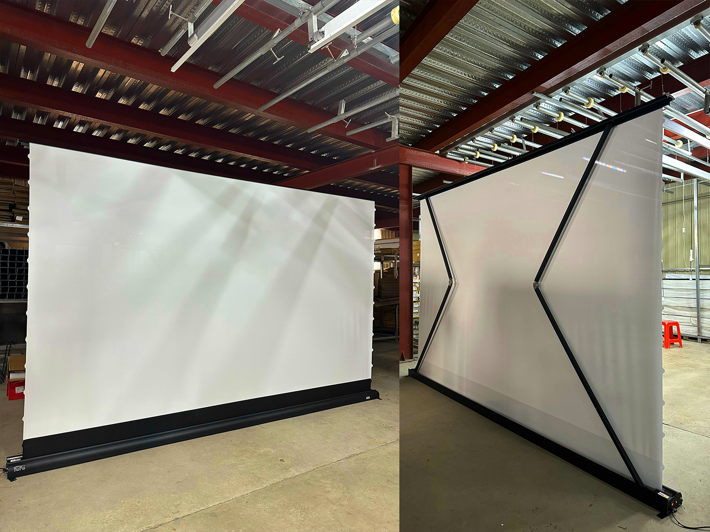 Motorized Floor-Rising Screen Edge Curling Solution: Enhancing Long-Term Stability